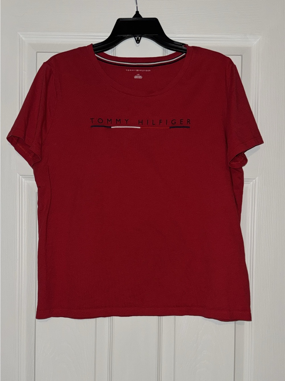 Tommy Hilfiger - Red Logo Crewneck Tee